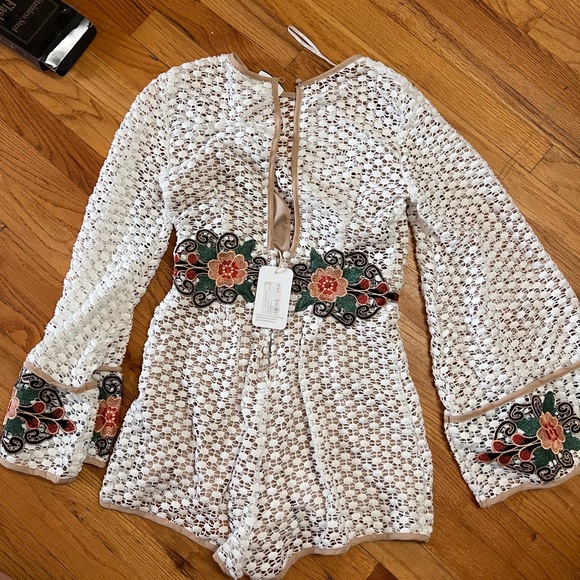 vintage deadstock crochet romper - Picture 6 of 8